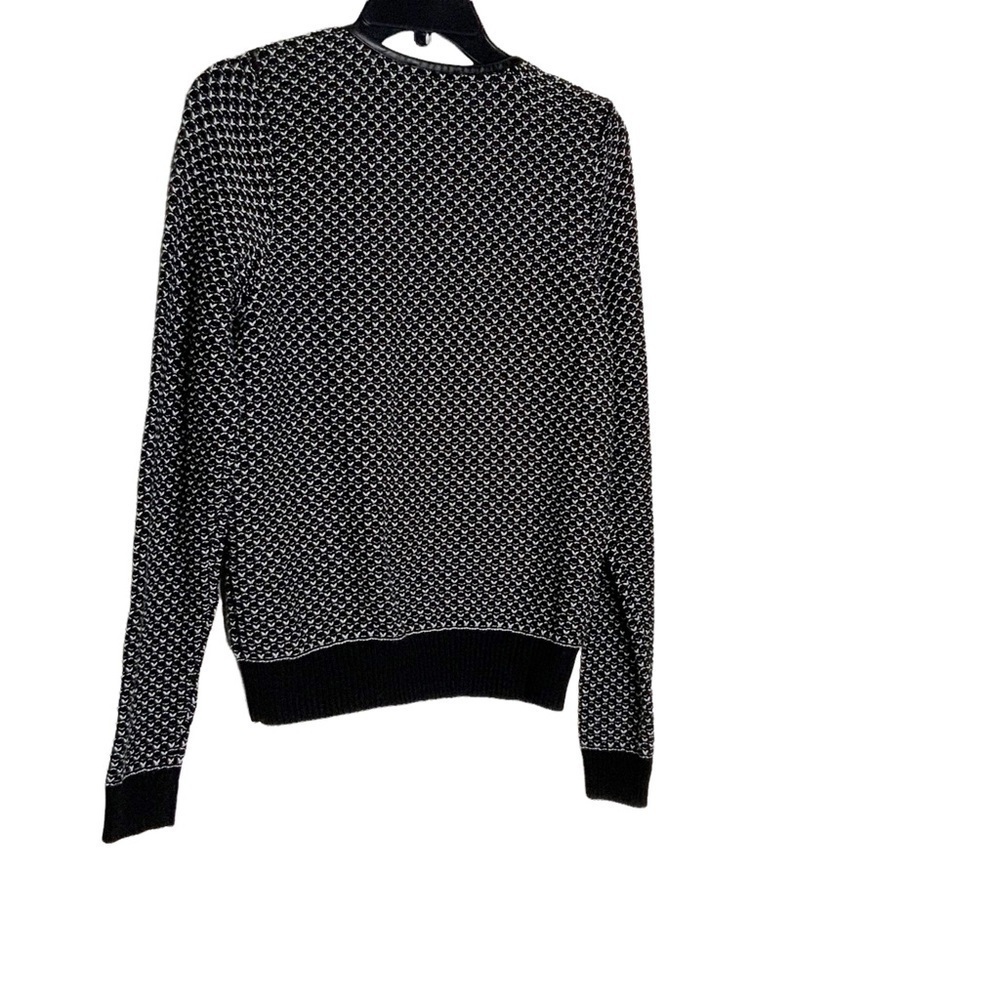 𝅺THE Limited black sweater jacket with faux leather details. Size S - Picture 4 of 7